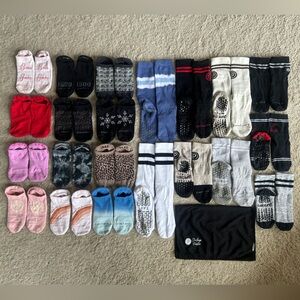 Pure Barre Grippy Sock Bundle Official Barre Licensed Socks Over 20+ Pieces
